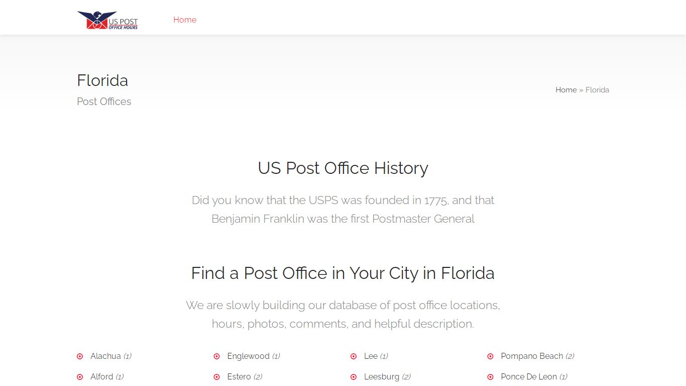 Florida US Post Office Hours and Locations | US Post Office Hours and ...